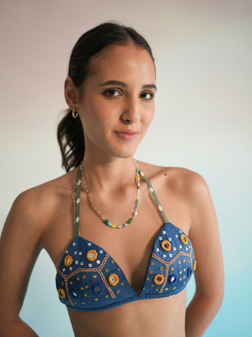 Sheesha blue Bralette