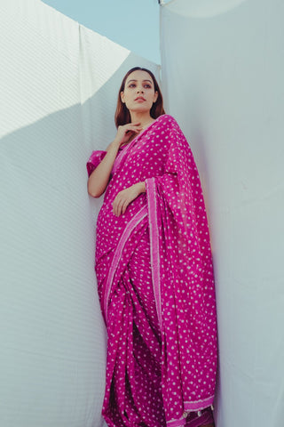 Gulabo Polka Saree