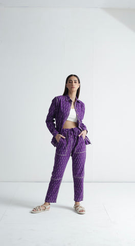 Purple Ikat Co-ord Set