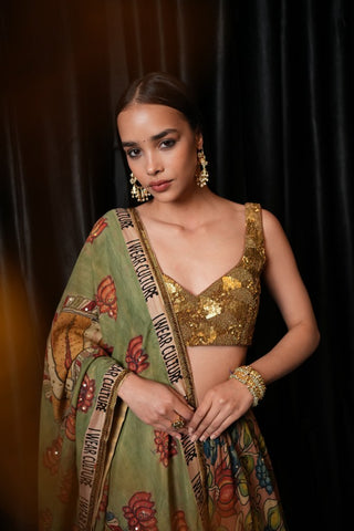 Kalamkari Lehenga Set