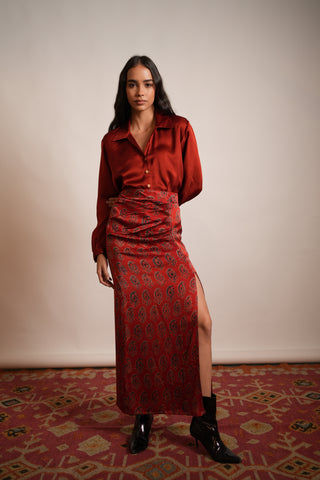 Badi Ambi Maroon skirt