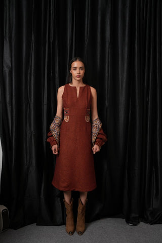 Chamba Rust Dress