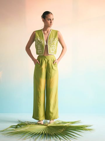 Green Linen Pant