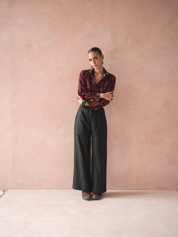 Black Linen Pant