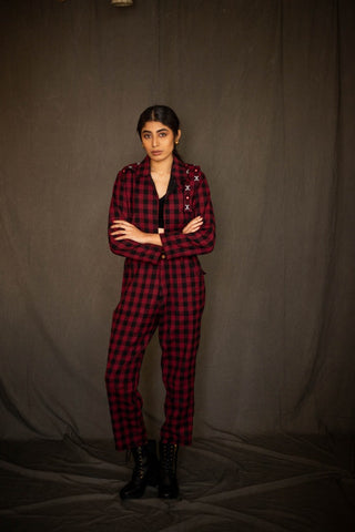 Berry Check Co-ord Set