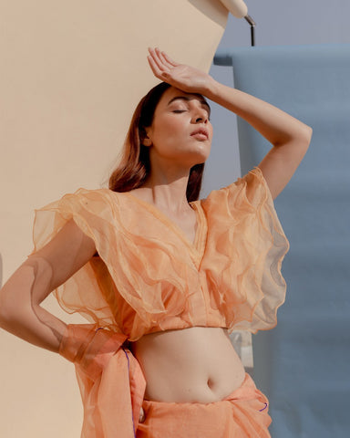 Bonda Peach Adivasi Blouse